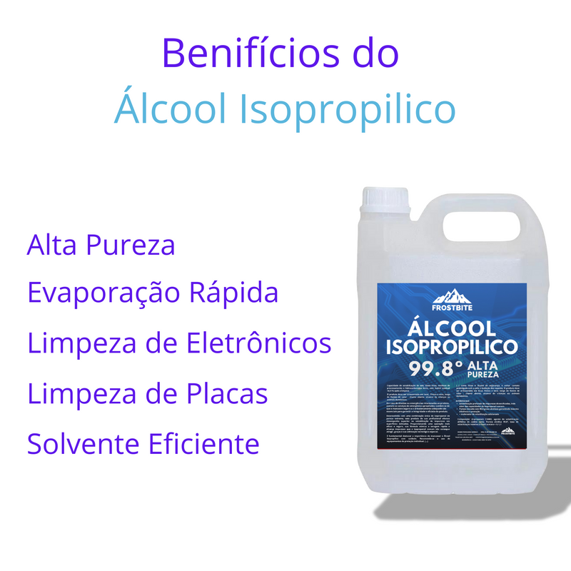 Alcool Isopropilico Puro 100% Limpador Uso Geral + Brinde 5l - FROSTBITE