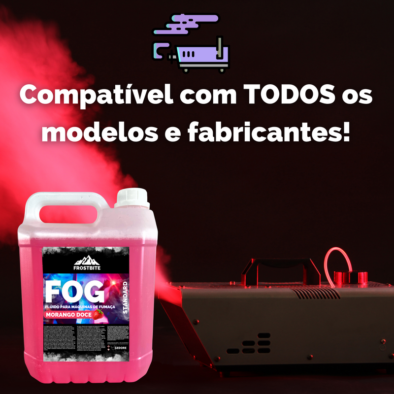 Líquido Fluído Maquina De Fumaça Dj 5 Litros Morango Doce - Frostbite