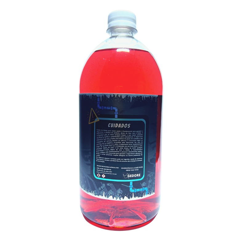 Líquido Flúido P/ Water Cooler Custom Vermelho Brilhante - 1lt