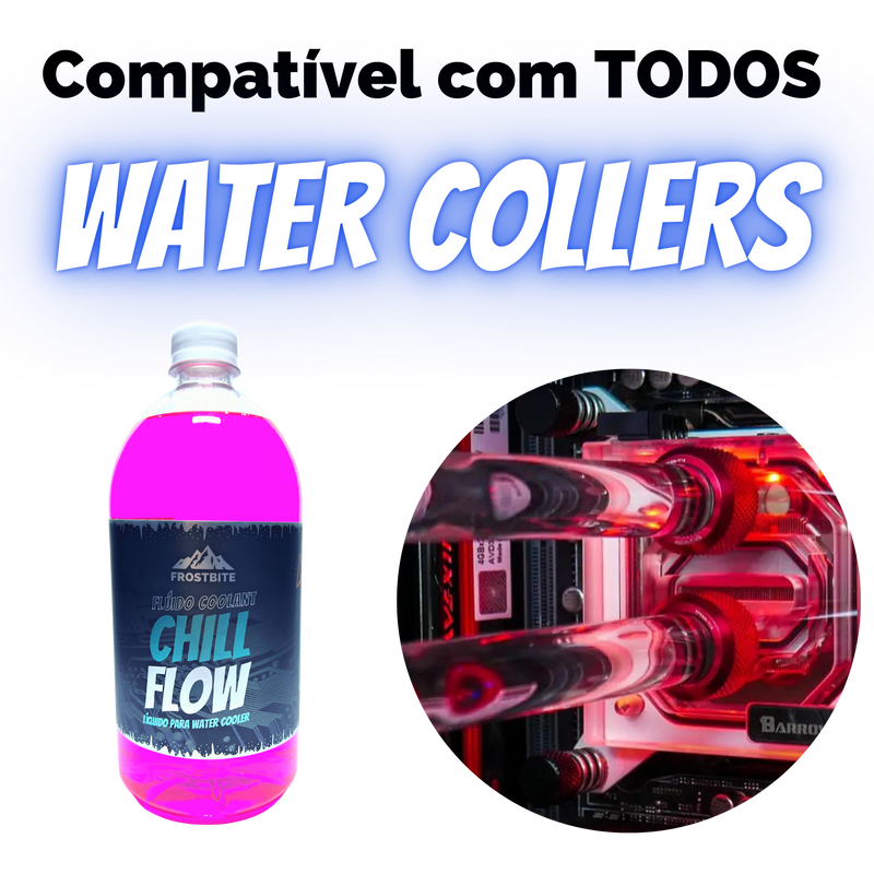 Líquido Flúido P/ Water Cooler Custom Rosa Fluorescente - 1lt