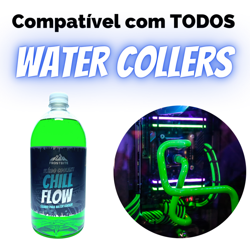 Líquido Flúido P/ Water Cooler Custom Verde Brilhante - 1lt